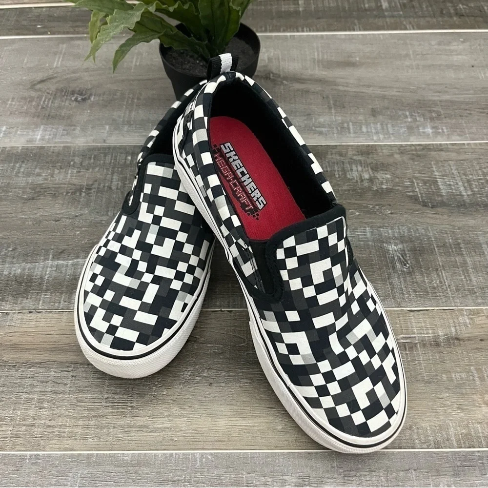 Sketchers Megacraft Black and White Sneaker Flats Size 4.5 - Picture 9 of 16